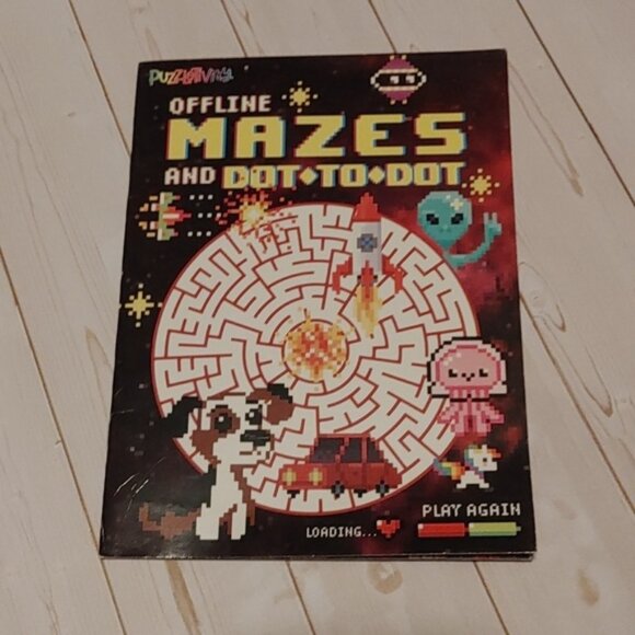 3/$13 New Offline Mazes And Dot To Dot Puzzleticity Fun Work Book For Kids - Picture 1 of 4
